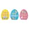 Glitzhome® 7.5" Set of 3 Easter Wooden Easter Egg Table Decor